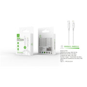 Cable de datos Tipo-C a Lightning 30W 1m -blanco - MX0021 BL