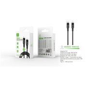 Cable de datos Tipo-C a Lightning 30W 2m - negro - MX0023 NE