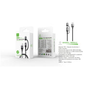 Cabo de dados USB para Micro + Tipo C 2 em 1 30 W 1 m - Preto - MX0001 NE