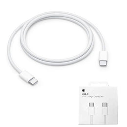 Cabo de Dados Type-C 60W 1m, Carregamento Rápido e Transferência de Dados, Branco
