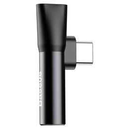 Baseus Audio Converter adapter from USB-C to USB-C port + 3.5 mm headphone jack black