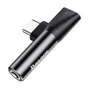 Baseus Audio Converter adapter from USB-C to USB-C port + 3.5 mm headphone jack black