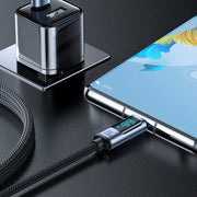 Joyroom Prism Series A16 USB to Type-C Cable 66W 1.2m with LED Display - Black