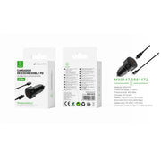 Cargador de coche PD+PD de 40W con cable C- Lightning (negro) - MX0147 NE