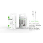 Cabo de dados USB para Micro + Tipo C 2 em 1 30 W 1 m - Branco - MX0001 BL