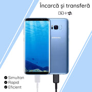 Cabo USB-C para USB-C 3A 1m, Carregamento Rápido e Transferência de Dados, Branco
