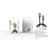 Cable de datos Tipo-C a Tipo-C 60W 1,5 m - negro - MX0029 NE