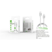 Cable de datos Tipo-C a Tipo-C 60W 1m - blanco - MX0027 BL