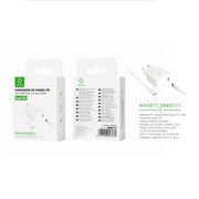 Cargador de pared GaN PD ¨2nico UE de 20 W con cable C-C (blanco) - MX0077 BL