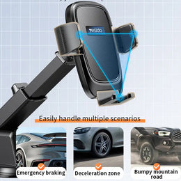 Car Mount for Dashboard and Windshield - Black
