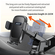 Car Mount for Dashboard and Windshield - Black