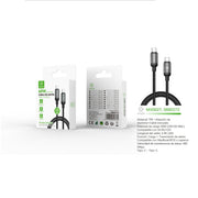 Cable de datos Tipo-C a Tipo-C 60W 1m - Negro - MX0027 NE