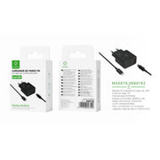 Cargador de pared GaN PD ¨2nico UE de 20 W con cable C-Lightning (negro) - MX0078 NE