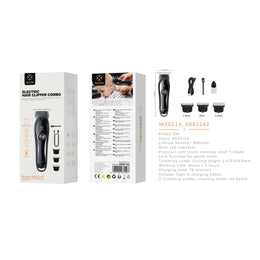 Afeitadora electrica 600 mAh, carga tipo C, negro - MX0214
