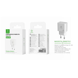 Cargador de pared UE ¨2nico PD GaN 20 W sin cable - blanco - MX0076 BL