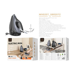 Plancha Electrica 2200W 1300ml Con Pantalla de Cristal Liquido-Negro - MX0207