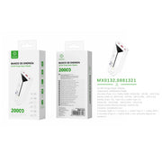 Banco de energia 20000 mAh 22,5 W con 3 cables ABS+PC-blanco - MX0132 BL