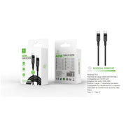 Cable de datos Tipo-C a Tipo-C 60W 3m - Negro - MX0024 NE