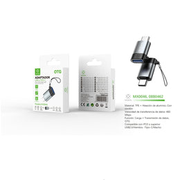 Adaptador USB/F a Tipo-C/M - negro - MX0046