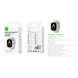 Reloj inteligente Bluetooth V5.3 ZK5682C 180 mAh - Gris - MX0181 GR