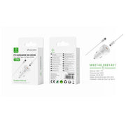 Cargador de coche PD individual de 20 W con cable C-C (blanco) - MX0140 BL